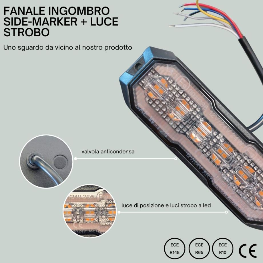 luce strobo, fanale combinato, tuning, luce ingombro